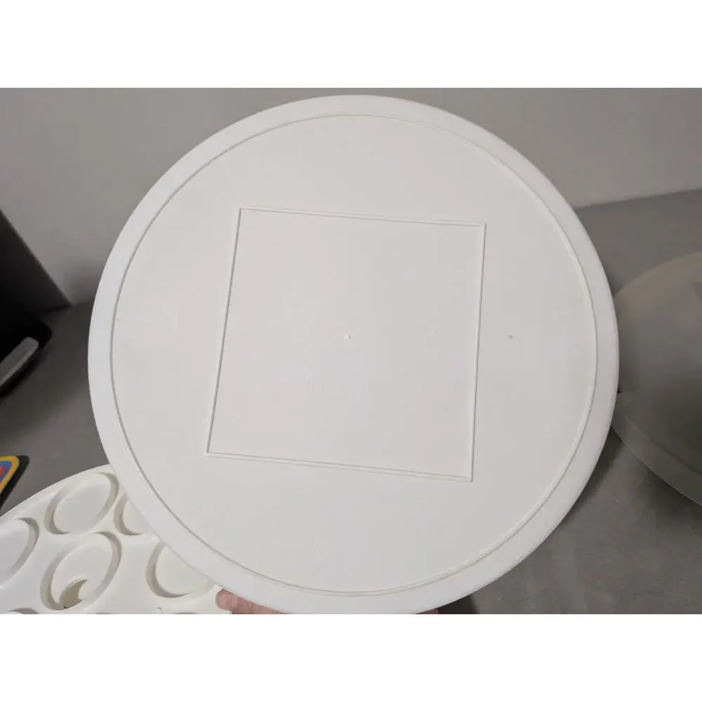 Iris Schwartz Round 3-in-1 Cake, Cupcake & Deviled Egg Carrier